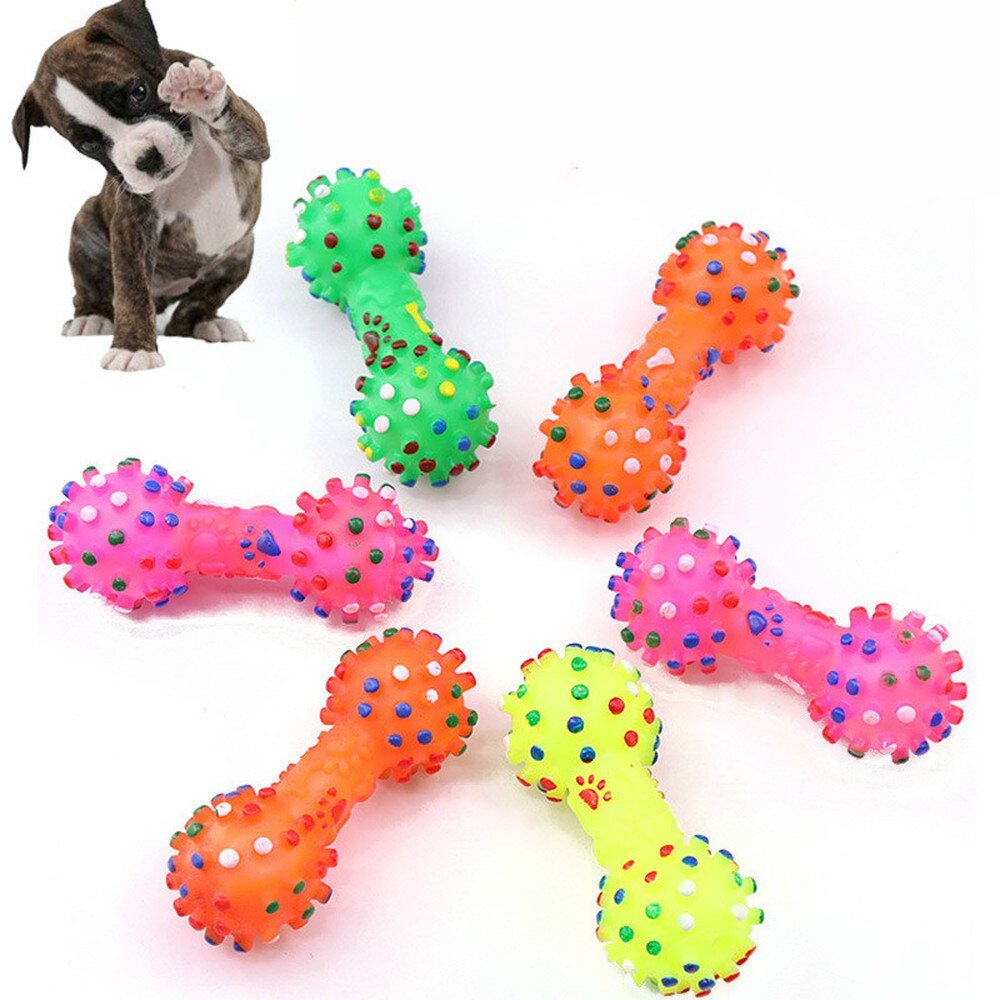 1pcs Funny Pet Dog Cat Puppy Sound Polka Dot Squeaky...