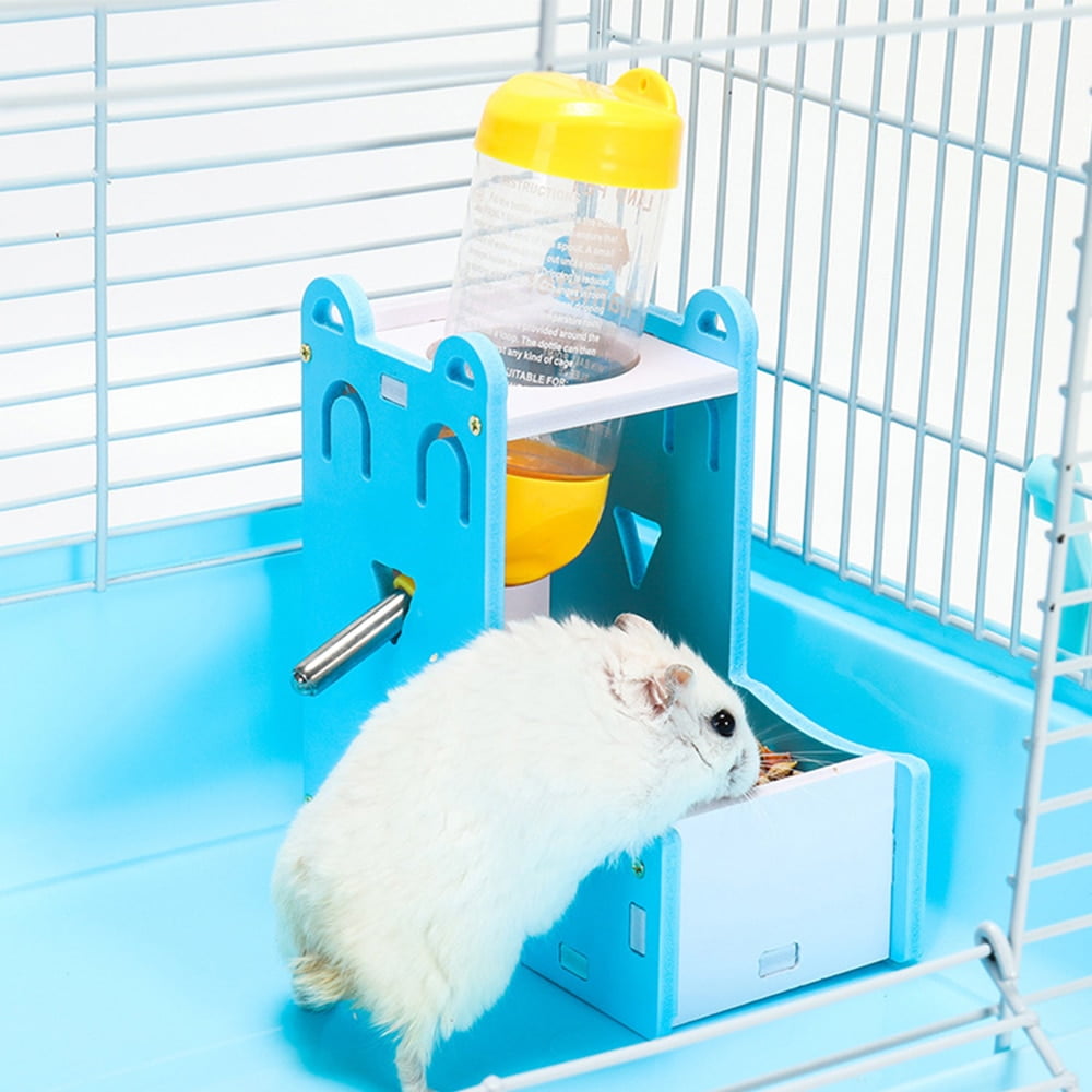 2in1Plastic Hamster Drinker Water Bottle Dispenser Feeder Hanging Pet Dog Guinea Pig Squirrel Rabbit Drinking Head Pipe Fountain