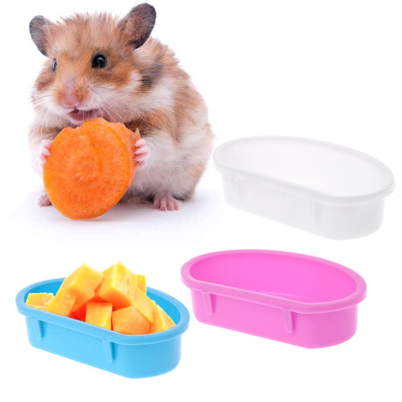 Small Pet Feeder Parrot Bird Feed Bowl Hamster Cage Hanging Drinking Food Plastic Cup