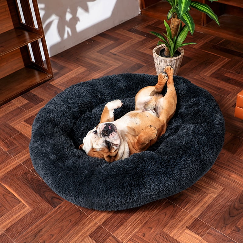 Thick cutton round dog bed super soft long plush pet cat mat for dogs nest Cushion Bed winter warm pets sofa Dog Kennel