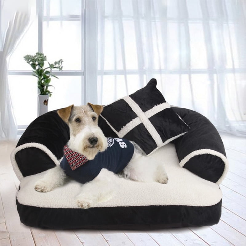 Washable Pet Dog cat Bed Soft winter Velvet Kennel...