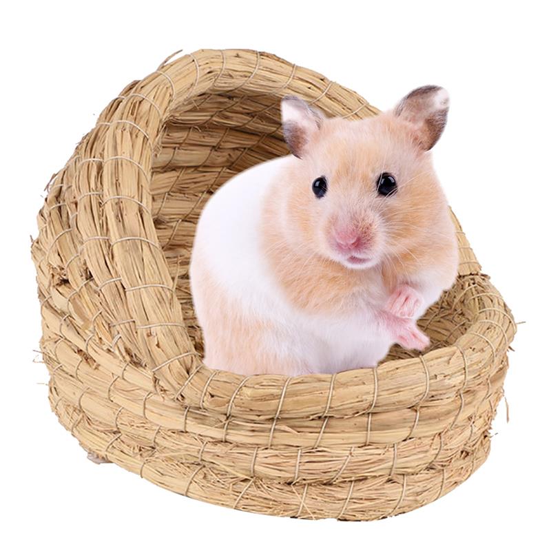 Woven Hamster Hideout Creative Slipper Design Straw...